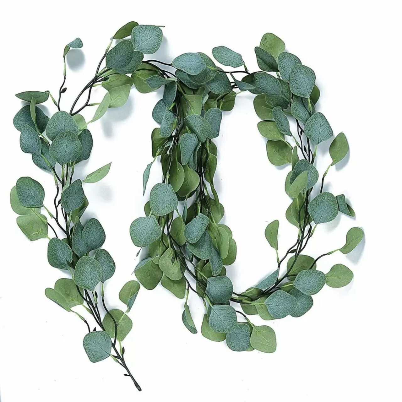 6.5 ft long Frosted Green Artificial Eucalyptus Leaves Vine Garland Decorations